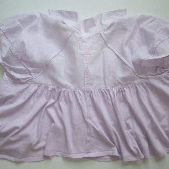 We The FREE PEOPLE Sz XS Sunray Croped Oversized Cotton Babydoll Top Blouse - Picture 3 of 11